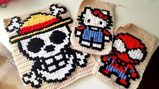 How To Cross-Stitch on Crochet | Easy Pixel Art for Beginners