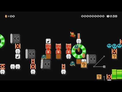 逆全自動とダッシュ【reverse auto】&【→+Y】 by トンイ - Super Mario Maker - No Commentary 1bk