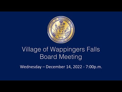 2022-12-14 Village Board Meeting