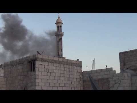 رصد كتيبة الفقهاء الصالحين قصف قوات النظام لمئذنة جامع عبد الله بن مسعود في حي العسالي في مدينة دمشق