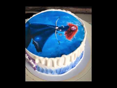 Edible photo theme cake design for baby girls #howtomakecakecreamathome #cakedecoration #cakedecor