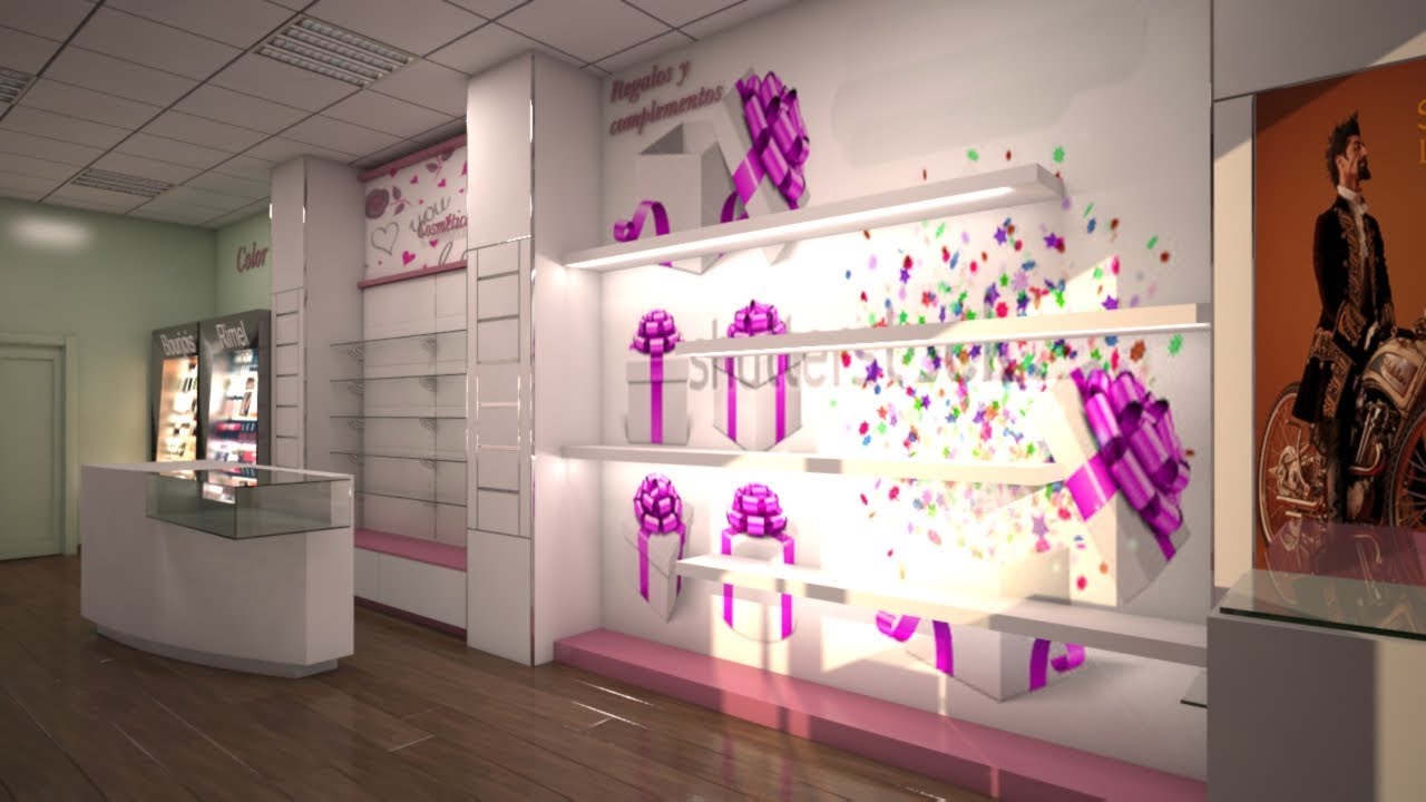 PRECIOSA PERFUMERÍA MOBILIARIO PARA TIENDAS 360º. www.oniacreaciones.com