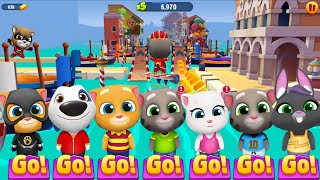 Talking Tom Gold Run Random Unlock - Tom Noel vs Super Angela vs King Tom