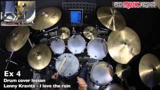 Lenny Kravitz - I love the rain - FREE DRUM LESSON