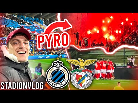 BENFICA Fans TAKEOVER Stadium Club Brugge In Champions League