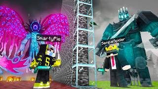 SmartyPie VS Senpai Spider Realistic Build Battle!!