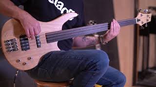 Video thumbnail for Stagg - SBF-40 NAT FL - "Fusion" electric bass guitar, fretless by Stagg