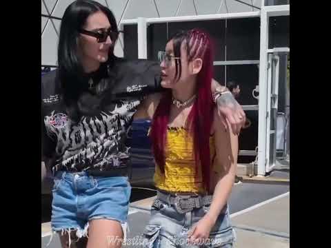 Rhea ripley & iyo sky entry together 😍 #shorts #wwe #rhearipley