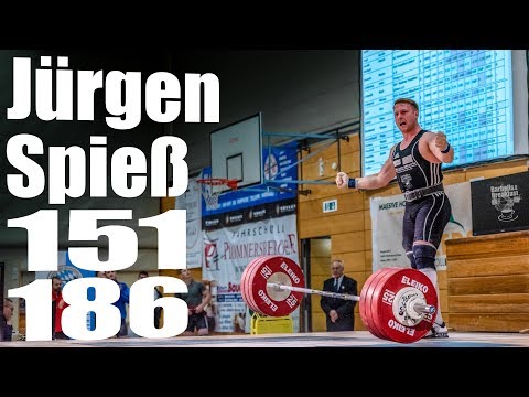 Jürgen Spieß (97kg) 151kg Snatch 186kg Clean and Jerk - 2018 German Champion