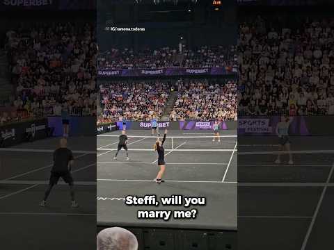 The iconic "Steffi (Graf), will you marry me?" in Cluj at the Sports Festival 🤣 #tennis