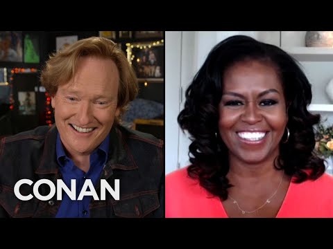 米歇爾-奧巴馬在奧巴馬即將到來的Netflix項目上 - CONAN on TBS (Michelle Obama On The Obama's Upcoming Netflix Projects - CONAN on TBS)