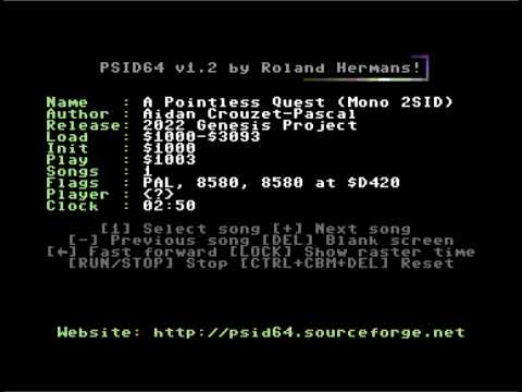 C64 Music: A Pointless Quest (Mono 2SID) by Genesis Project ! 10  October 2022!