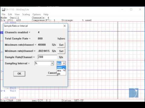 How to Change the Sample Rate with a DI-1110