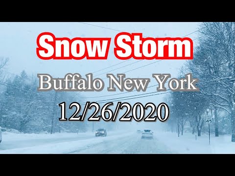 Storm / Blizzard in Buffalo New York 2020 4K/ Snow Storm 2020