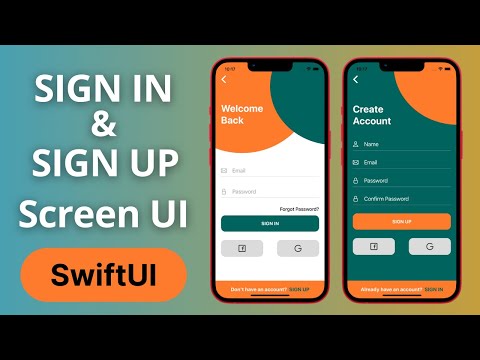 Log in and Sign Up Screen UI in SwiftUI | Registration App Design in SwiftUI - Xcode 14