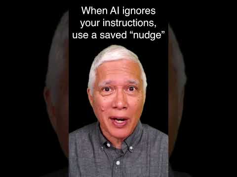 When AI Ignores Your Instructions, Use a Saved “Nudge” #AICoding #PromptEngineering #CodingHacks thumbnail