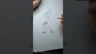 SKETCHING A VARIANT KIM POSSIBLE AND RON STOPPABLE FROM DISNEY'S KIM POSSIBLE CARTOON #shorts