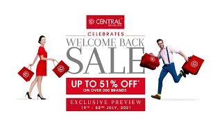 Central Celebrates Welcome Back Sale 2021