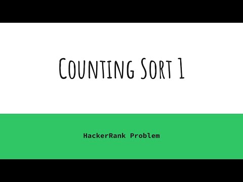 Counting Sort 1 Hackerrank Solution