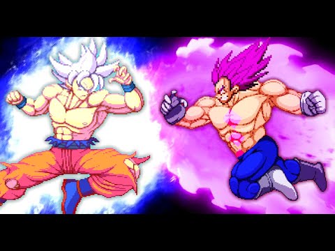 [What-if] Goku Ultra Instinct vs Vegeta Hakaishin - Sprite Animation