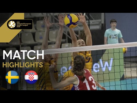 Highlights | Sweden vs. Croatia - CEV Volleyball European Golden League 2025 | Women