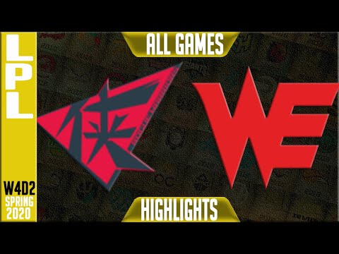 WE vs RW Highlights ALL GAMES | LPL Spring 2020 W4D2 | Team WE vs Rogue Warriors