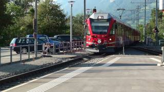 preview picture of video 'RhB Ge 4/4 626_Be 4/4 513_ABe 8/12 3511 Bahnhof Landquart'