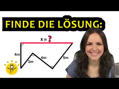 Mathe RÄTSEL Geometrie – Findest du die Länge der fehlenden Seite x?