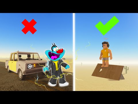 WITHOUT CAR CHALLENGE IN ROBLOX DUSTY TRIP BUT!!!😱=💀 (Roblox ft.Oggy)