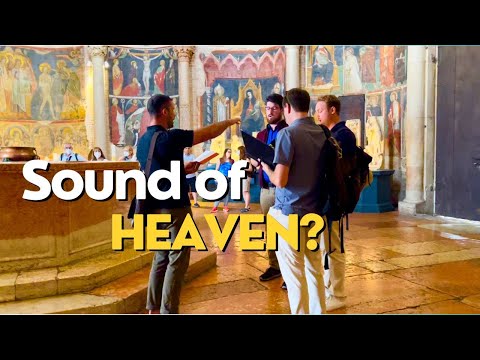 The sound of heaven?? Tourists amazed hearing Gregorian chant in Parma Cathedral