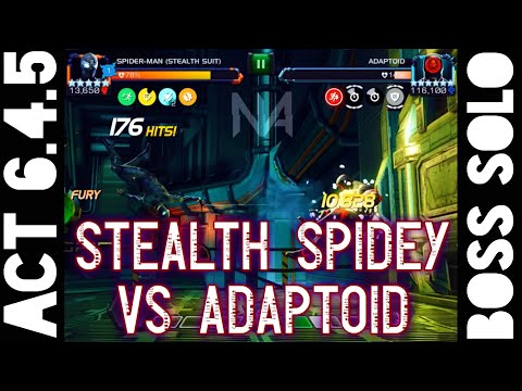 Act 6.4.5 Spider-Man Stealth Suit vs Hydra Adaptoid Boss Solo