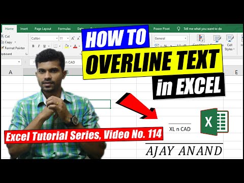 How to Overline Text in Excel (Create Text with Overline)