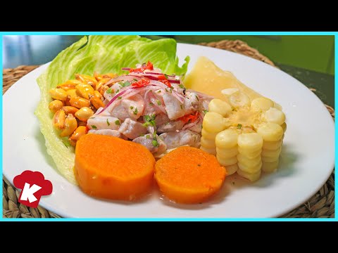 CEVICHE de Corvina PERUANO 🐟 RECETA 🐟 Paso a Paso CEVICHE de PESCADO con LECHE de TIGRE 🌊