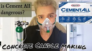 ☠️ Is Cement All dangerous? | Concrete Candle Making