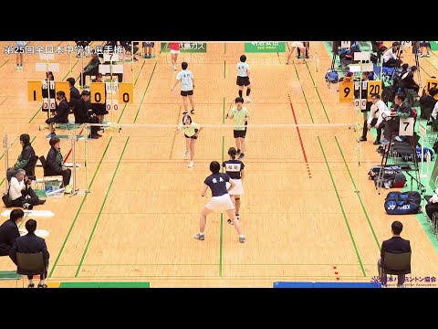 【全日中2025】準決勝（福島県vs北北海道）女子ダブルス｜平田 葵／橋爪藍莉（福島県）vs 渋谷侑愛／林華乃葉（北北海道）