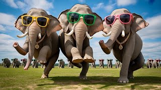 Download lagu Funny Elephants Groove Together | Animal Video mp3