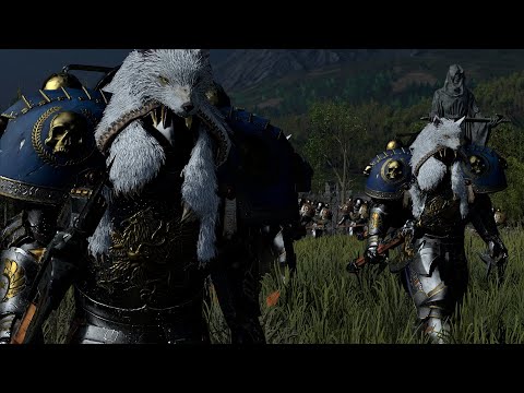Empire Space Marines vs Skaven horde warhammer 3 cinematic battle