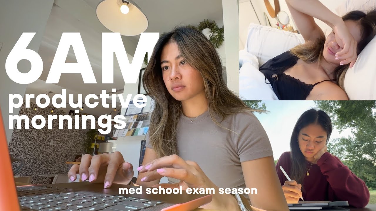 waking up at 6AM to study for med school finals 🥱 | study vlog