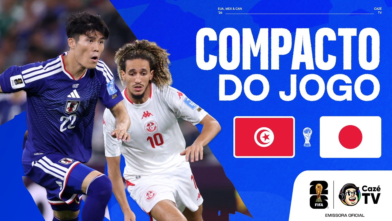 COMPACTO: TUNÍSIA X JAPÃO | COPA DO MUNDO FIFA™ 2026 | 2ª RODADA | FASE DE GRUPOS