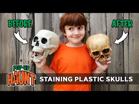 Staining Plastic Skulls and Bones - Pop-Up Haunt