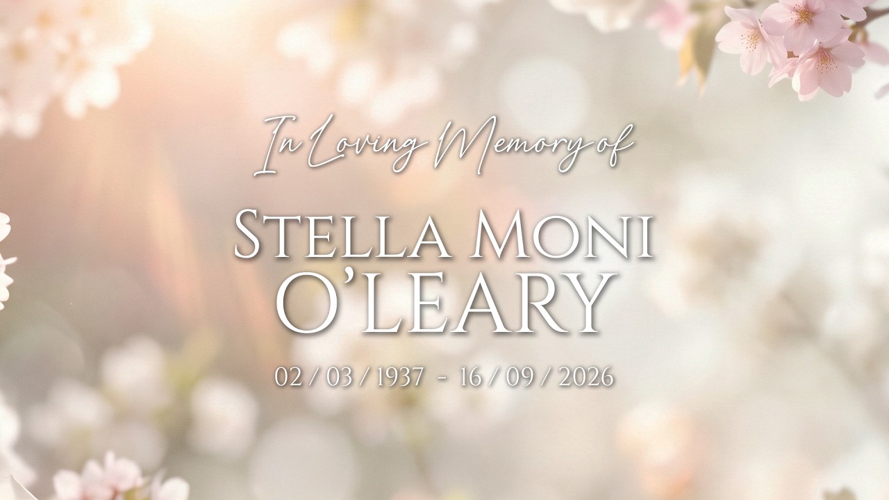 Memorial service livestream thumbnail for Stella Moni O'Leary
