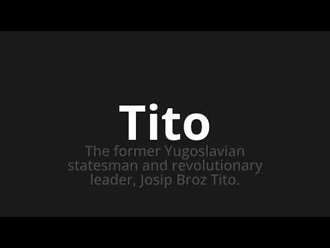 How to pronounce Tito