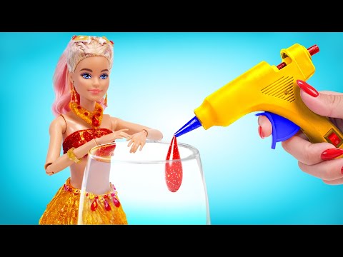 Schnelles & einfaches Puppen-Outfit mit Heißkleber! 💃🔥