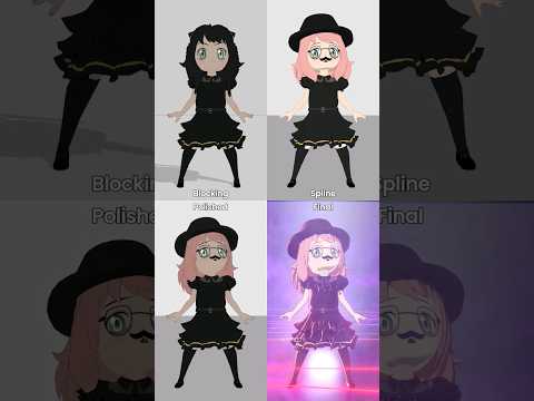 Find the differences in this animation process #anya #anyaforger #animation #behindthescenes #art