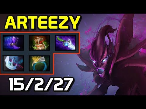 Arteezy POV Spectre full gameplay 7.07d - Spirit Vessel rush BUILD for Easy Counters