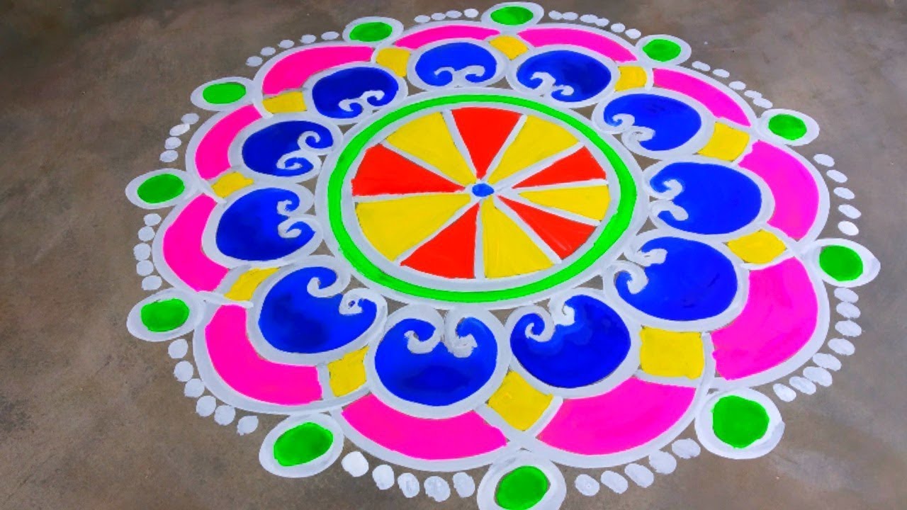 Mandana diwali rangoli design by shyamali 