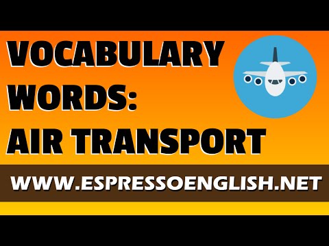 English Vocabulary Words for Air Transportation