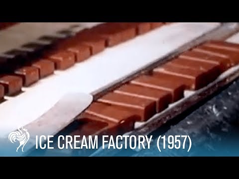 Ice Cream Factory: How Choc Ice is Made (1957) | British Pathé