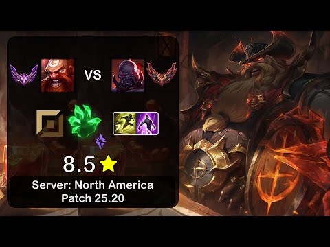 Gragas Top vs Sion - NA Master - Patch 25.20