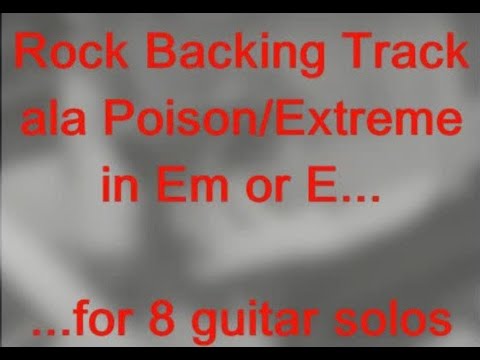 Rock Backing Track in the style of Poison/Extreme.. for 8 Guitar solos (F# m / F#)